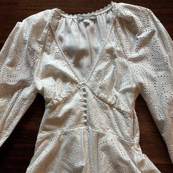 All Saints White Lace Midi Dress - Picture 5 of 6